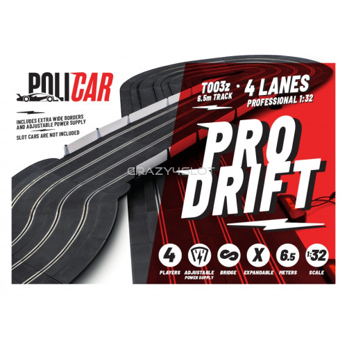 Pista Elettrica Policar Starter Set 6,5 metri a 4 Corsie Pista Elettrica Policar Starter Set 6,5 metri a 4 Corsie