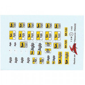 Decals ad acqua Agip 1:43