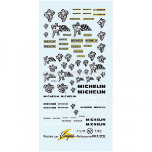 Decals ad acqua Michelin 1:43