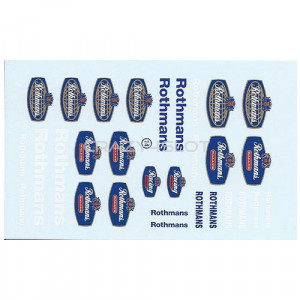 Decals ad acqua Rothmans 1:43